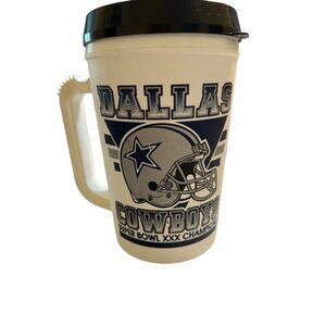 Dallas Cowboys Super Bowl XXX Champions Thermal Travel Mug Blue Lid NFL